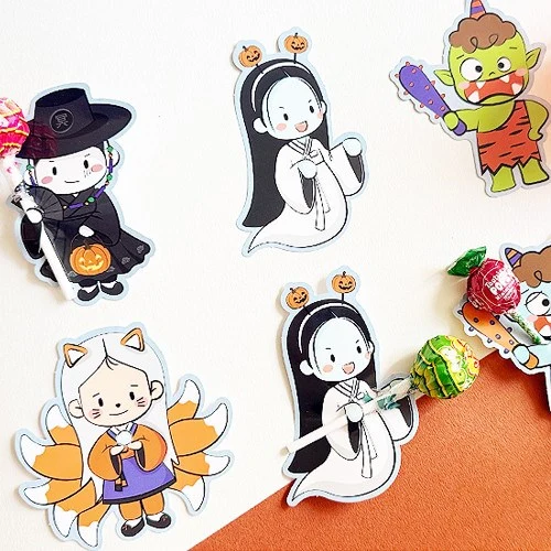 Diellydesign กระดาษห่อลูกอมตัวละครพื้นบ้านเกาหลี